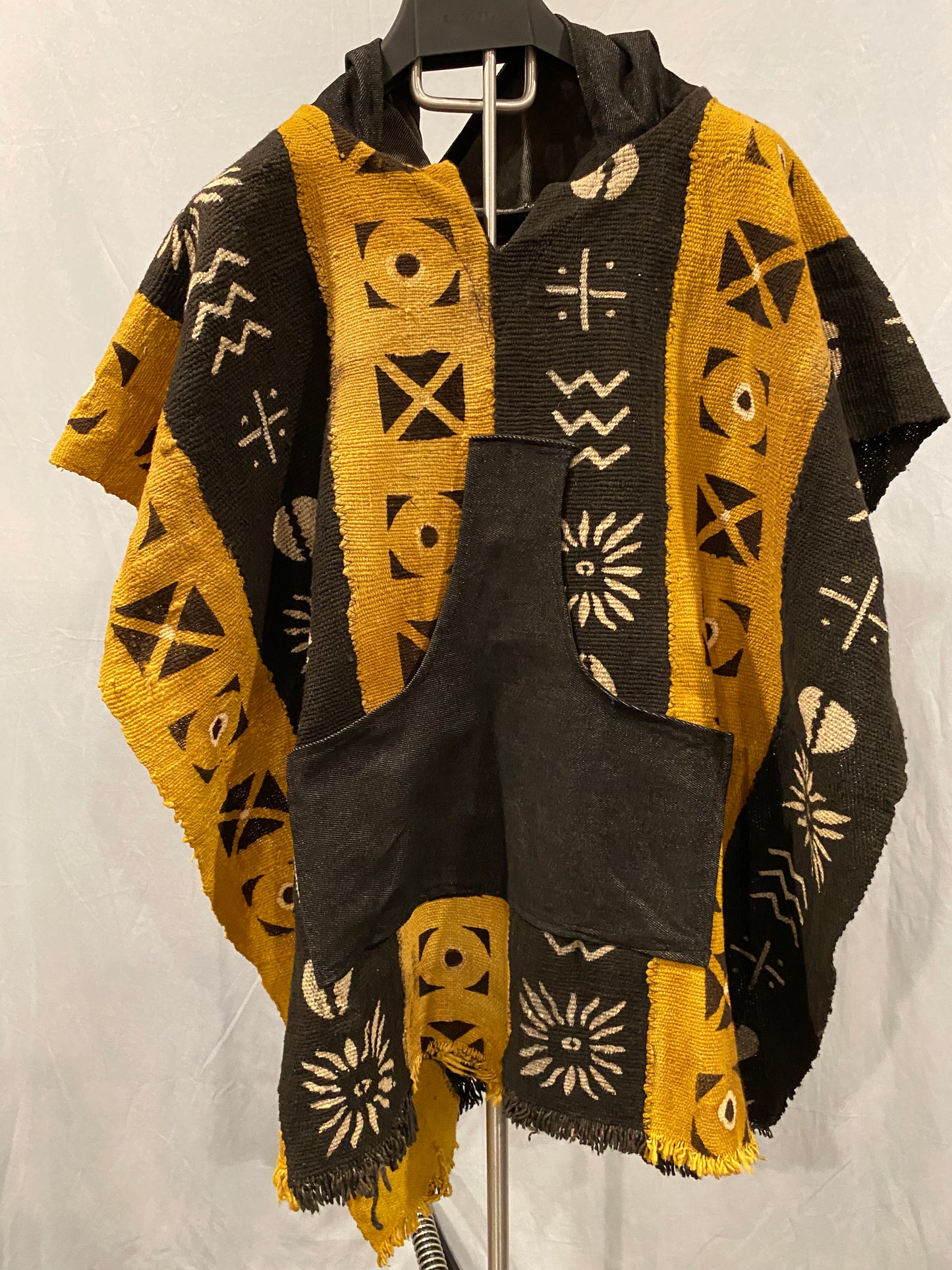 Urban Mud Cloth with hoodie and front pouch