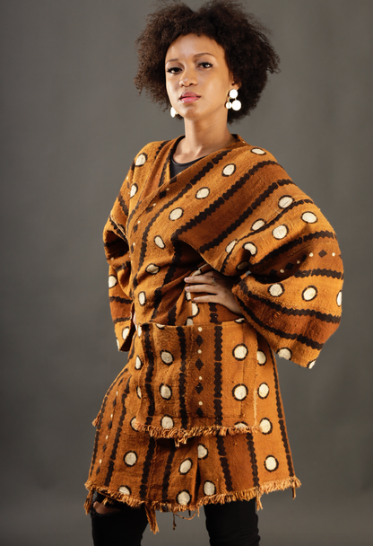 Traditional Mud Cloth Overcoat (Unisex)